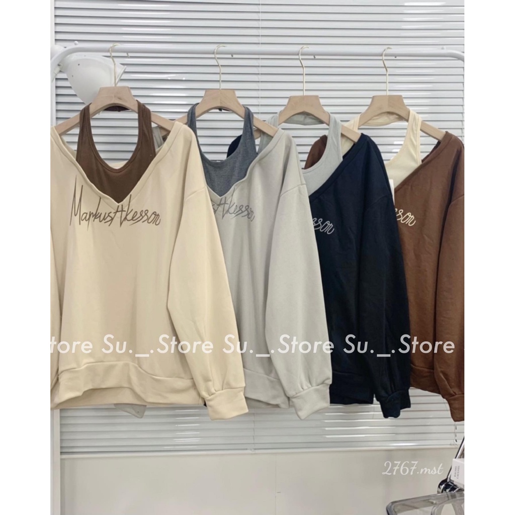 Áo nỉ da cá dài tay liền cổ yếm A2468 SUSTORE