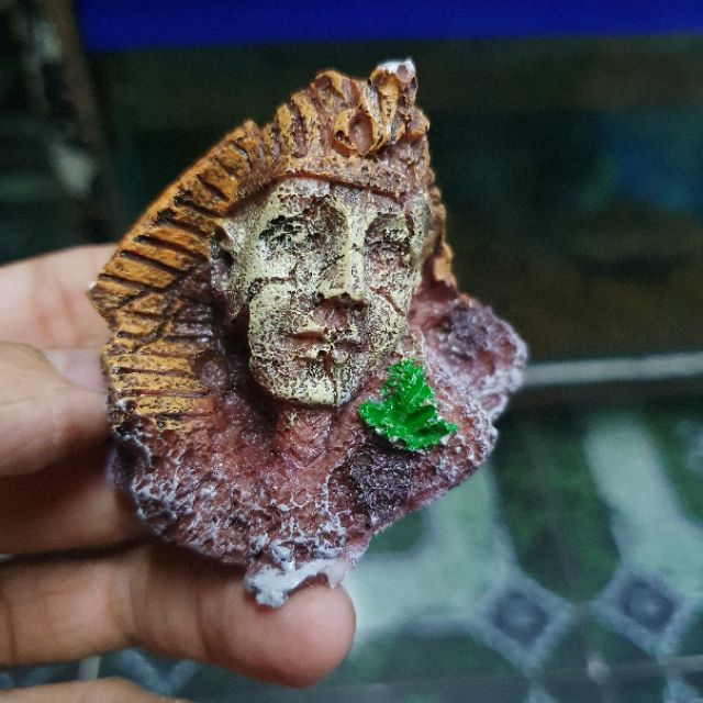 TƯỢNG MẶT PHARAOH TRANG TRÍ HỒ CÁ NON BỘ 6x5x5cm