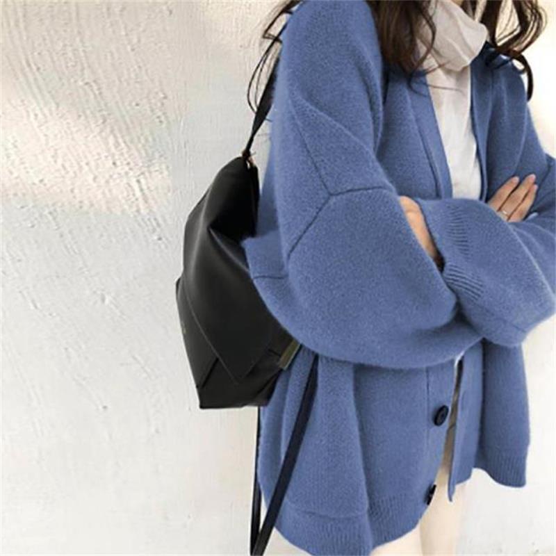 Áo khoác cardigan dệt kim màu sắc xinh xắn cho nữ
