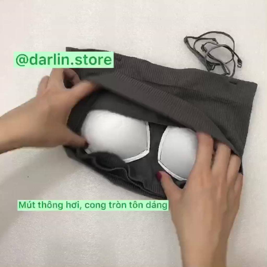 Áo ống quây croptop DARLIN 2 dây có mút 2 lớp Bra Không Dây Đi Biển Chơi Tập Nhảy Gym Yoga | BigBuy360 - bigbuy360.vn