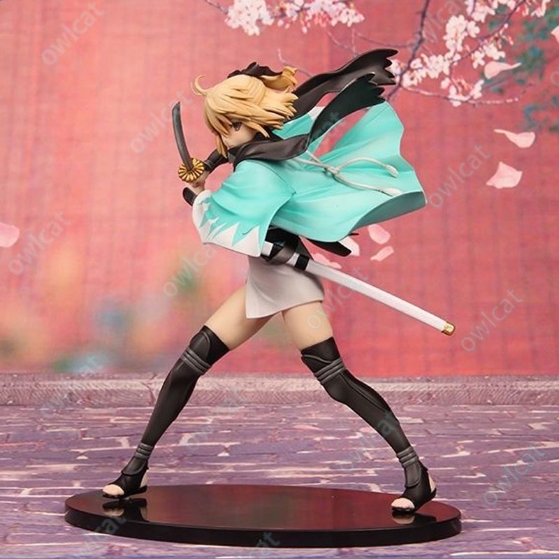 Mô Hình Nhân Vật Fgo Okita Soji  20cm Figure Servant Sakura Saber Noble Phantasm Three-Stage Thrust SSR 5 Stars Fate Grand Order Packed in Box Model Okita Souji