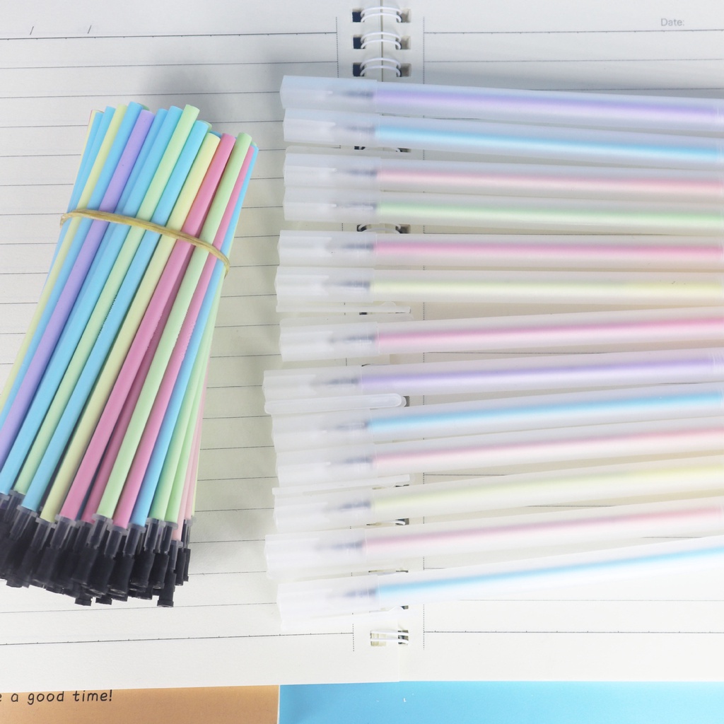 W&G Bút bi mực đen ngòi 0.5mm thiết kế vỏ nhám đơn giản dễ thương
