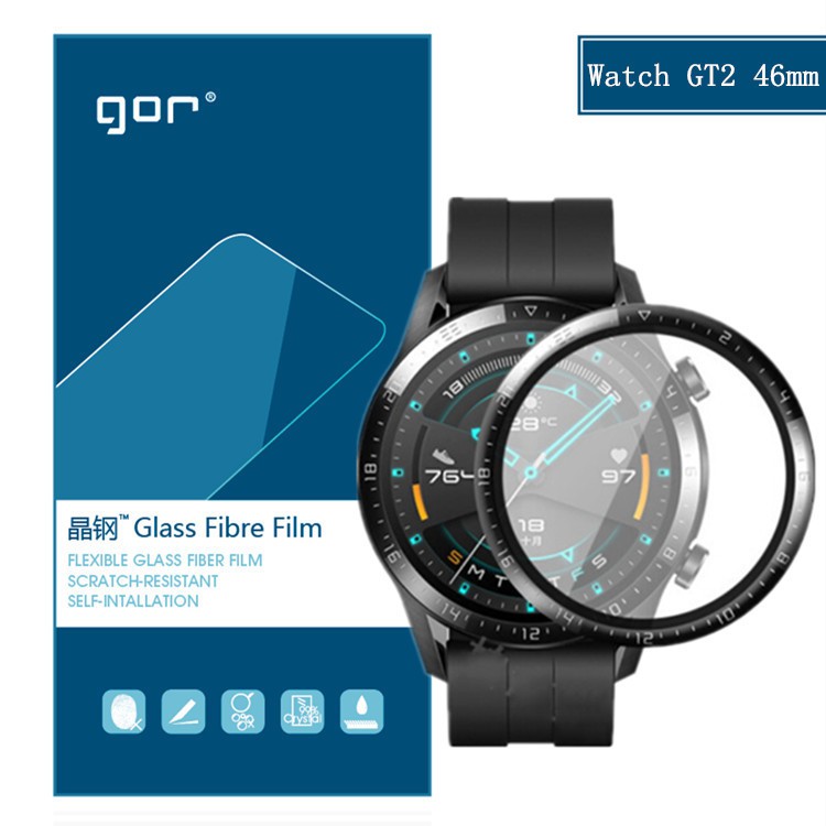 Miếng dán cường lực 3D đồng hồ thông minh Huawei Watch GT2 46mm / GT2 42mm / GT 2e 46mm chính hãng Gor