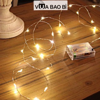 Đèn led trang trí 2.1M chạy pin trang trí hộp quà-Vua Bao Bì, đèn led đom đóm decor DIY