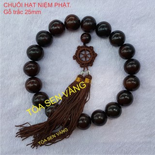 CHuỗi Hạt Niệm Phật- Chuỗi 18 hạt Gỗ Trắc 25mm