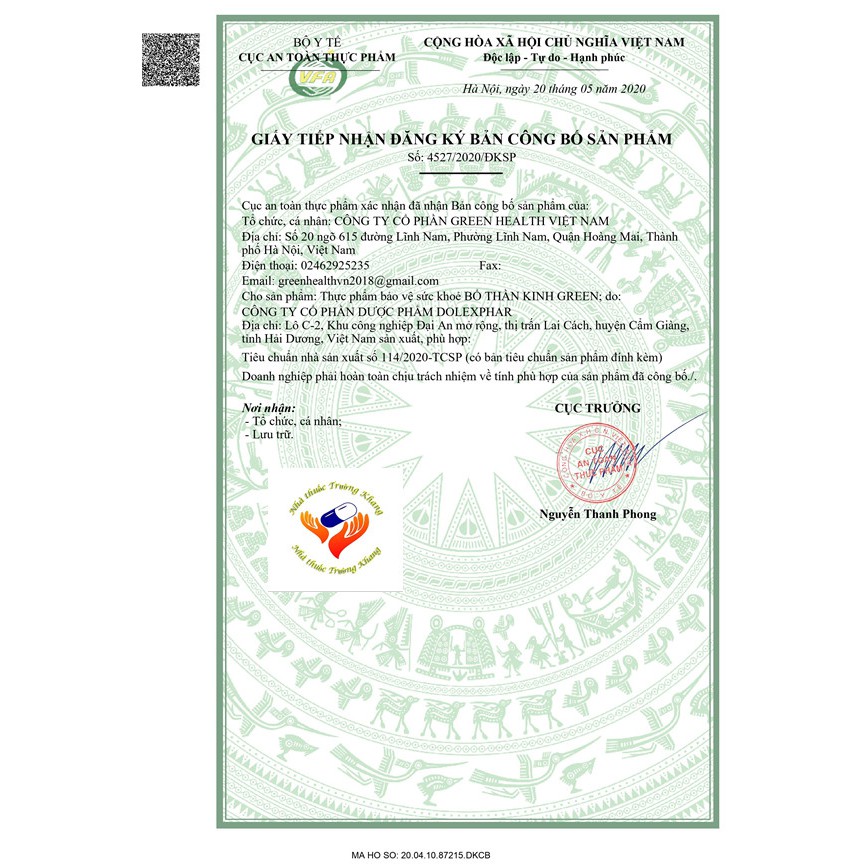 BỔ THẦN KINH GREEN HEALTH - 30 VIÊN/HỘP