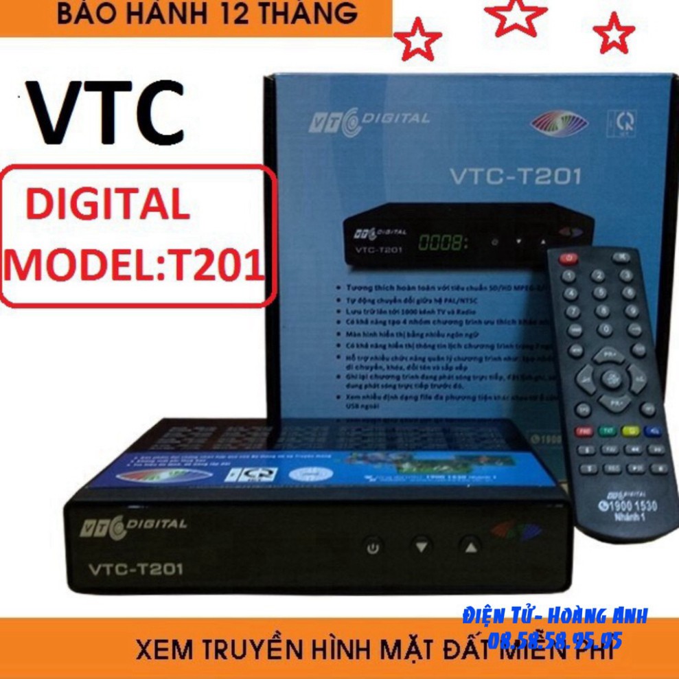 Đầu thu kỹ thuật số DVD -T2. VTC T201- giá tốt