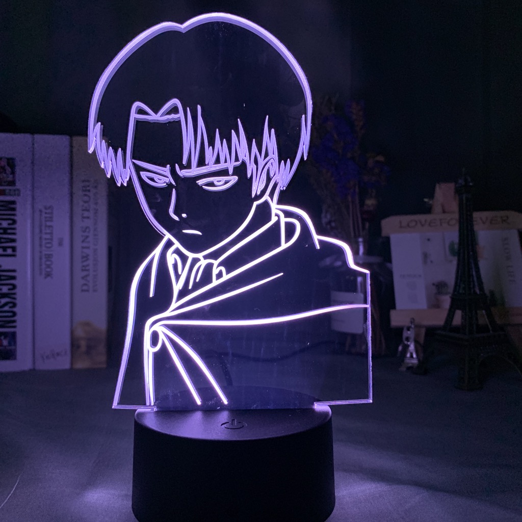 Attack on Titan 3D LED Night Light Colorful Anime Bedside Sleeping Lamp Bedroom Decor Japaness Anime Figure Gift