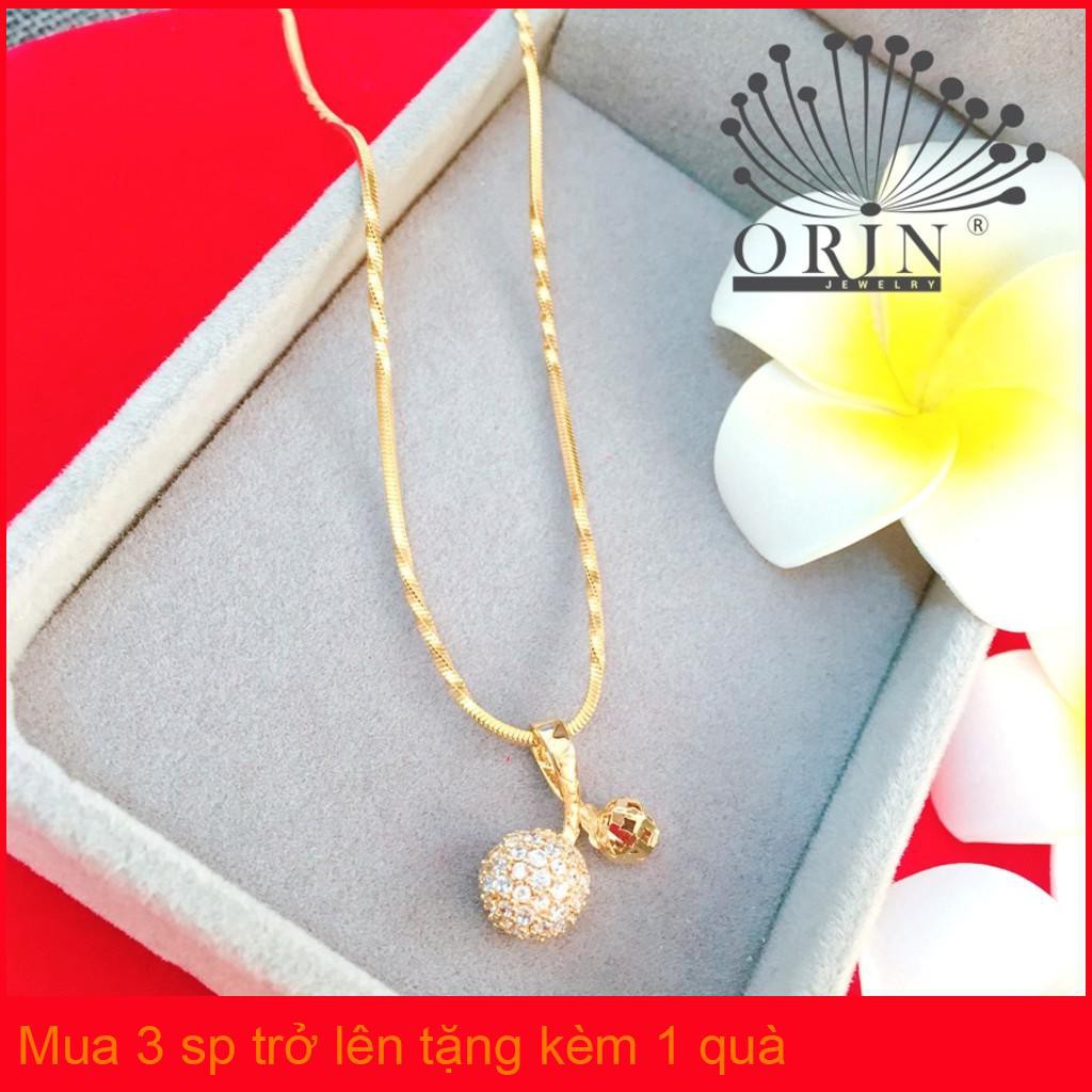 Dây chuyền dạng mì xoắn mặt trái cherry đính đá thiết kế cao cấp Orin D4455