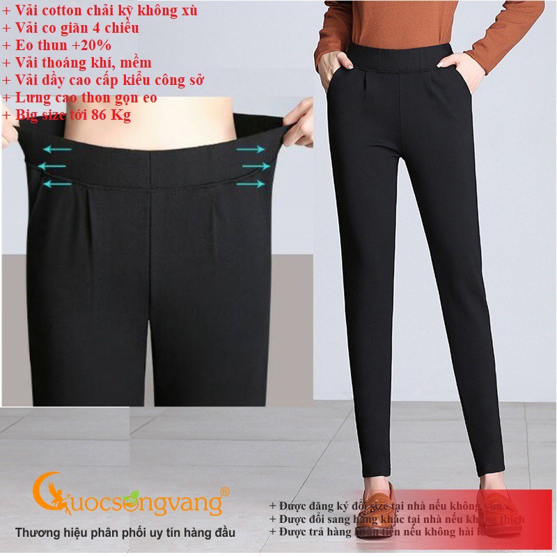 Quần tây công sở nữ màu đen quần tây nữ baggy GLQ095 Cuocsongvang