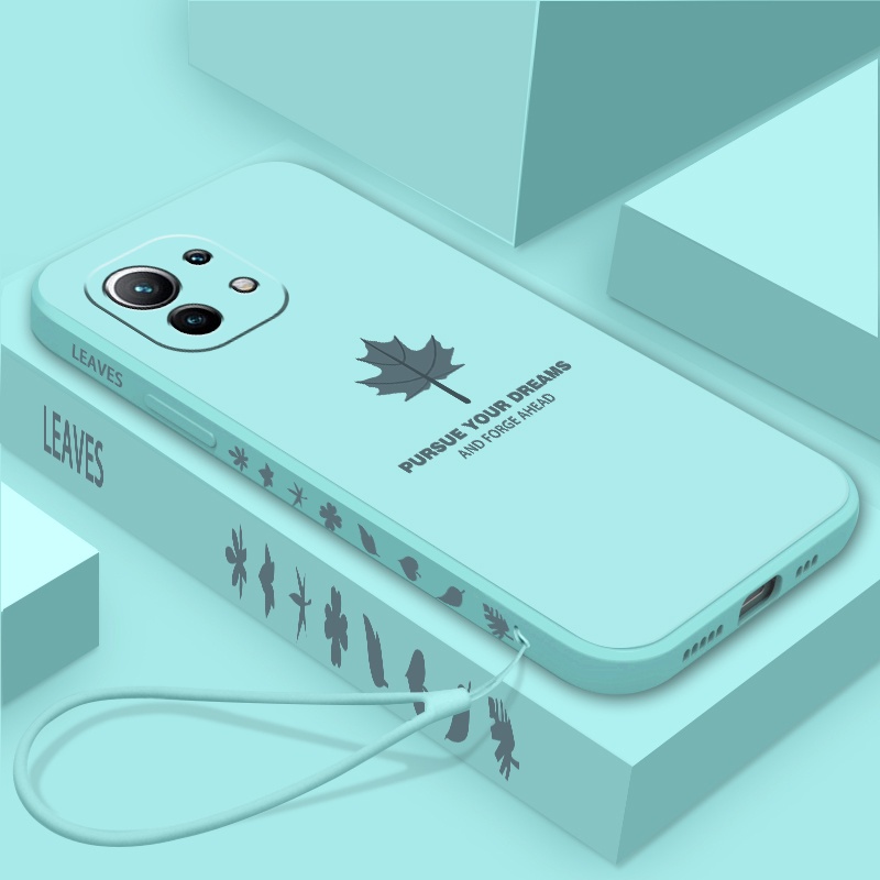 Ốp điện thoại TPU dẻo + dây đeo cho Xiaomi Mi 11 Lite Xiaomi Mi11 Mi 10T Pro