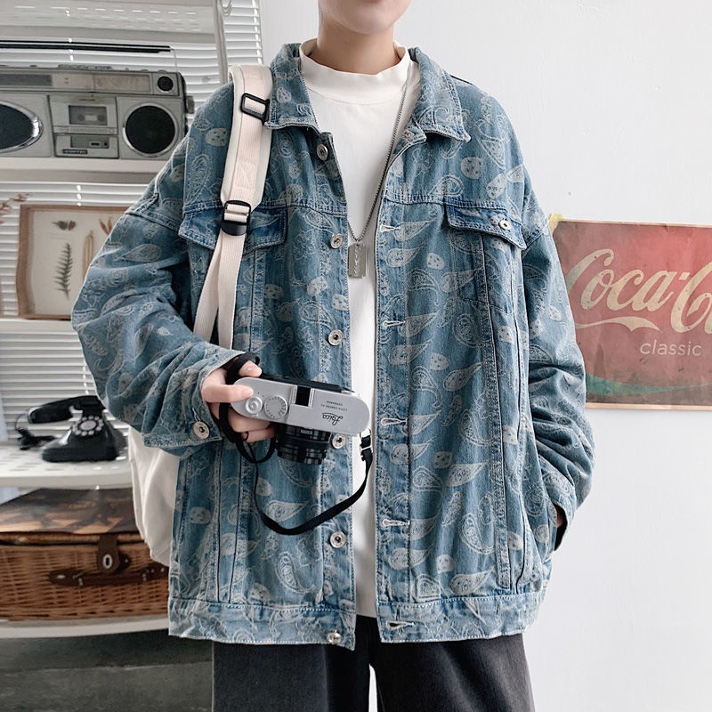 Áo Jacket Jean Unisex họa tiết PANDANA