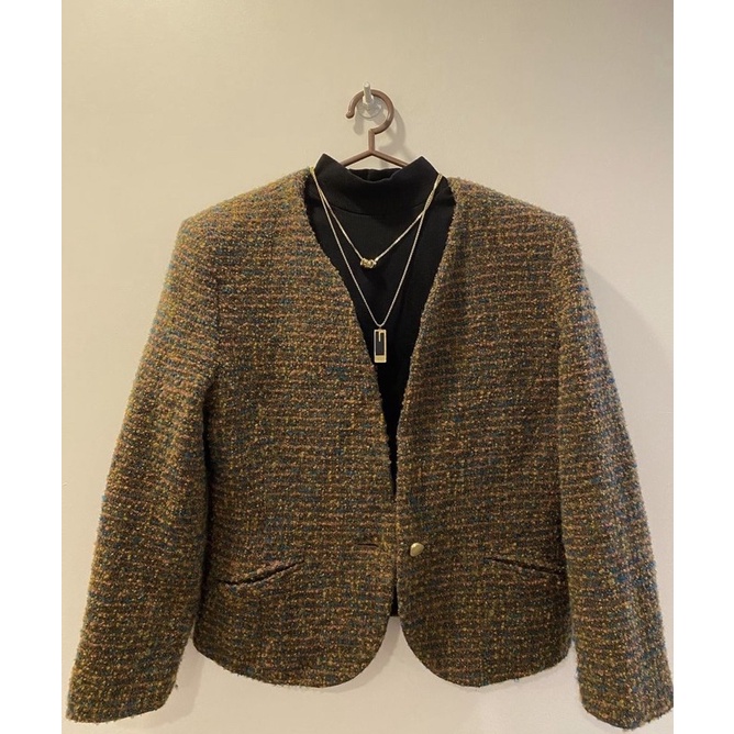 Áo dạ tweed Nhật lẩy sợi màu sắc