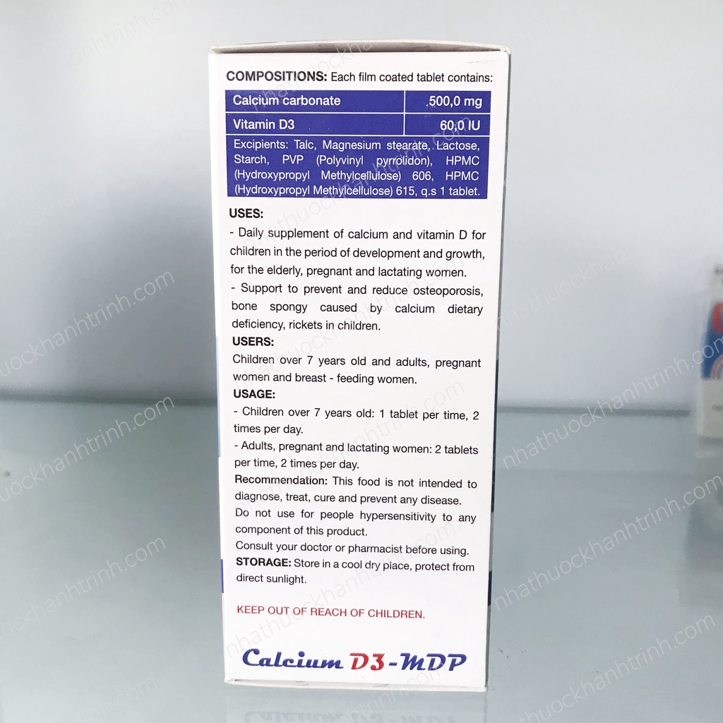 Viên uống Calcium D3 MDP - Bổ sung calci và vitamin D