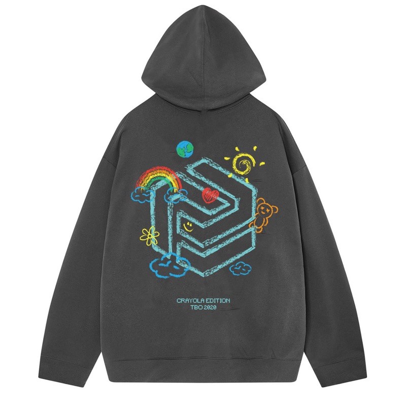 Áo Hoodie Unisex trùm đầu - Crayon