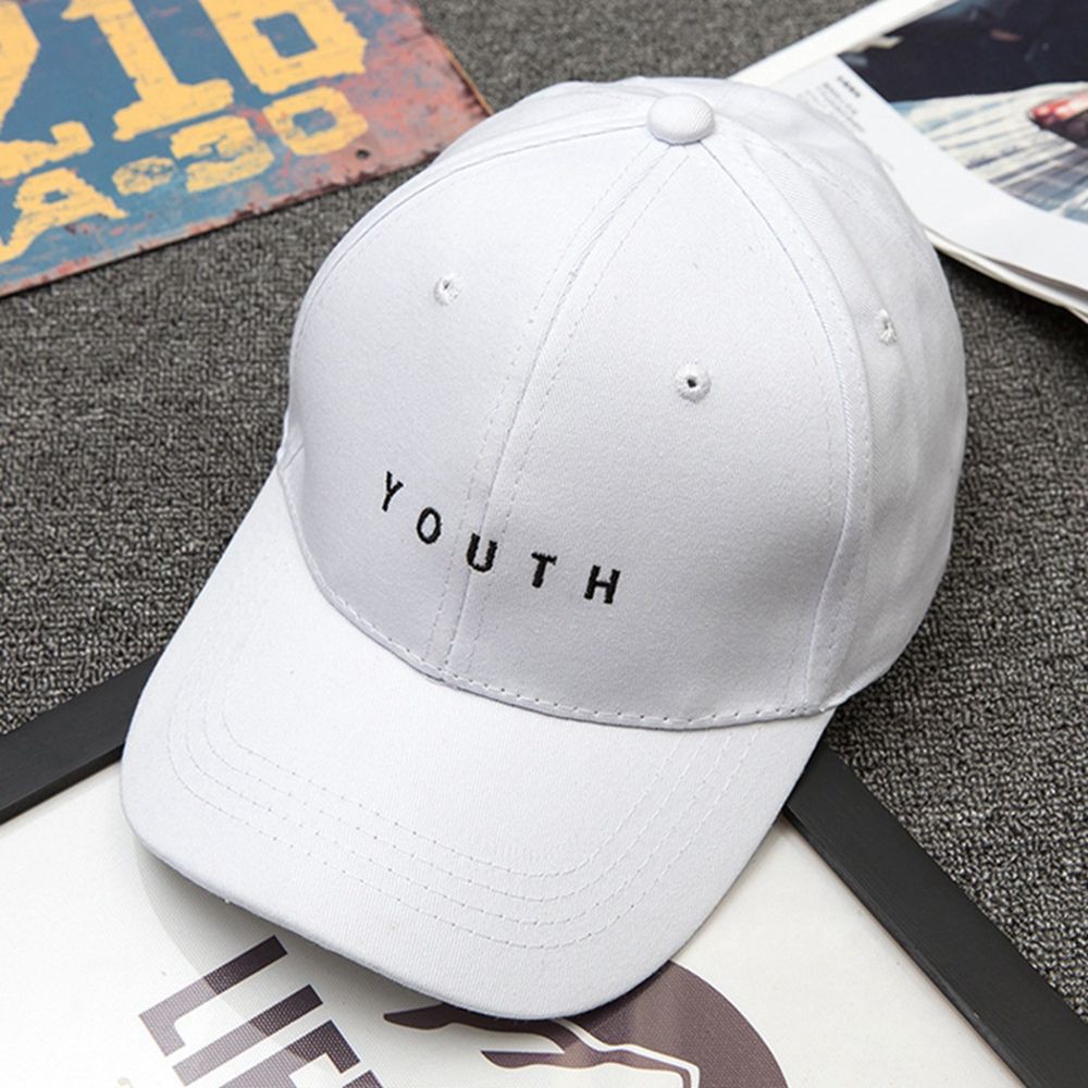 Mũ lưỡi trai vải cotton phong cách hiphop thêu chữ Youth