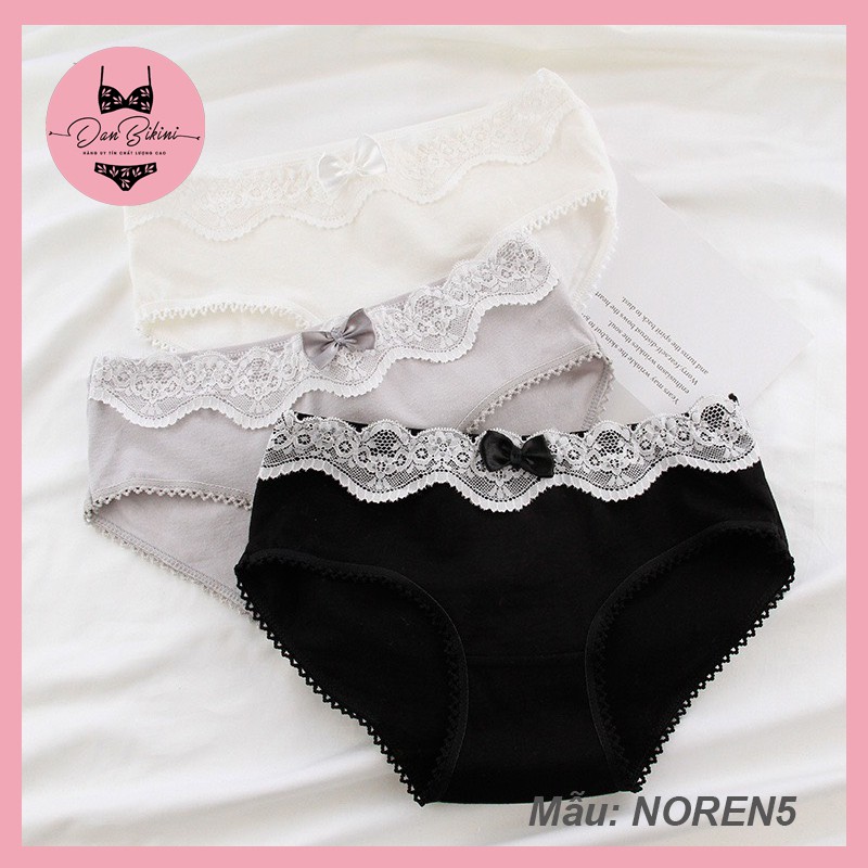 Quần Lót Nữ Cotton 100% kháng khuẩn thoáng mát phối viền ren điệu đã mã A3 | BigBuy360 - bigbuy360.vn