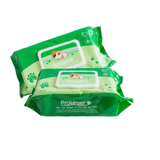 Proteger - Khăn ướt chiết xuất lá oliver & nha đam 100 tờ