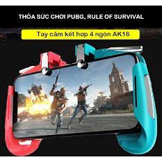 Tay cầm chơi game PUBG, Rules Of Survival, Apex Legend kèm nút bắn Gpoint cơ kim loại Promax AK16 - Thiết kế 2 màu cho s