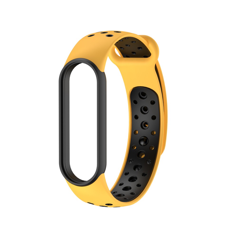 Dây Xiaomi Mi Band 5 / Mi Band 6 Đeo Thay Thế Dành Cho Vòng Đeo Tay Thông Minh Dẻo TPU - Dây 2 Màu Có Viền Lỗ