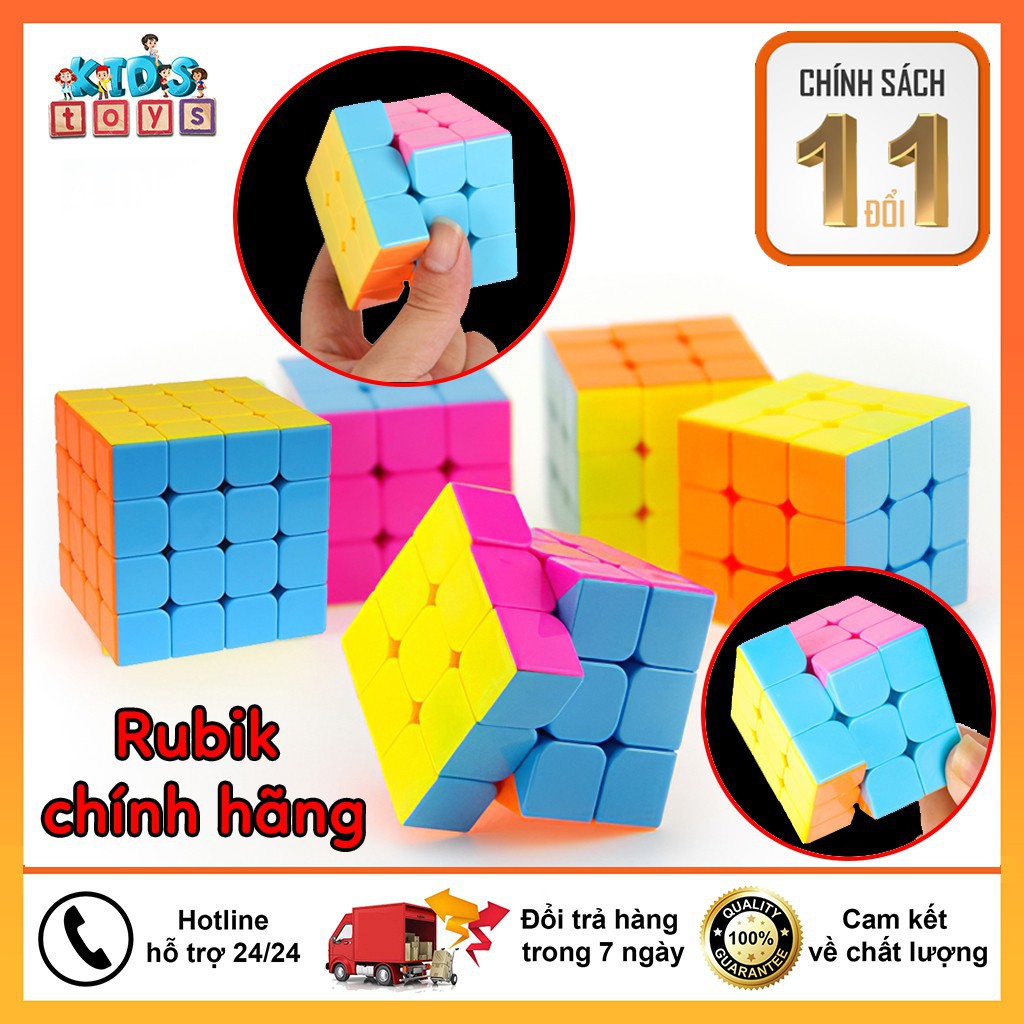 Đồ chơi trí tuệ, Rubik 3x3, chất liệu nhựa ABS an toàn, không mùi, màu sắc tươi sáng