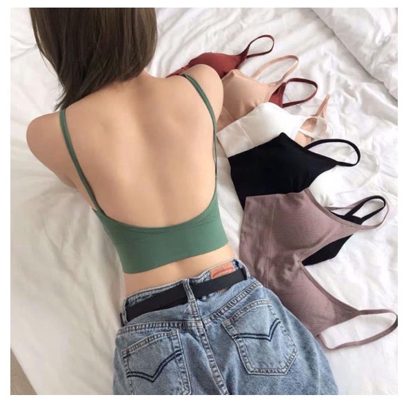 Áo Bra Nữ - 2 dây chữ U hở lưng ÁO NGỰC không gọng nâng ngực gợi cảm co giãn tiện lợi