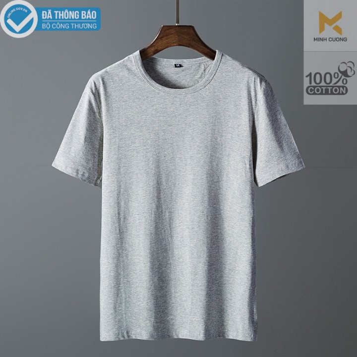 Domacushop. Áo thun nam cổ tròn trơn dáng ôm body ngắn tay chất siêu mát