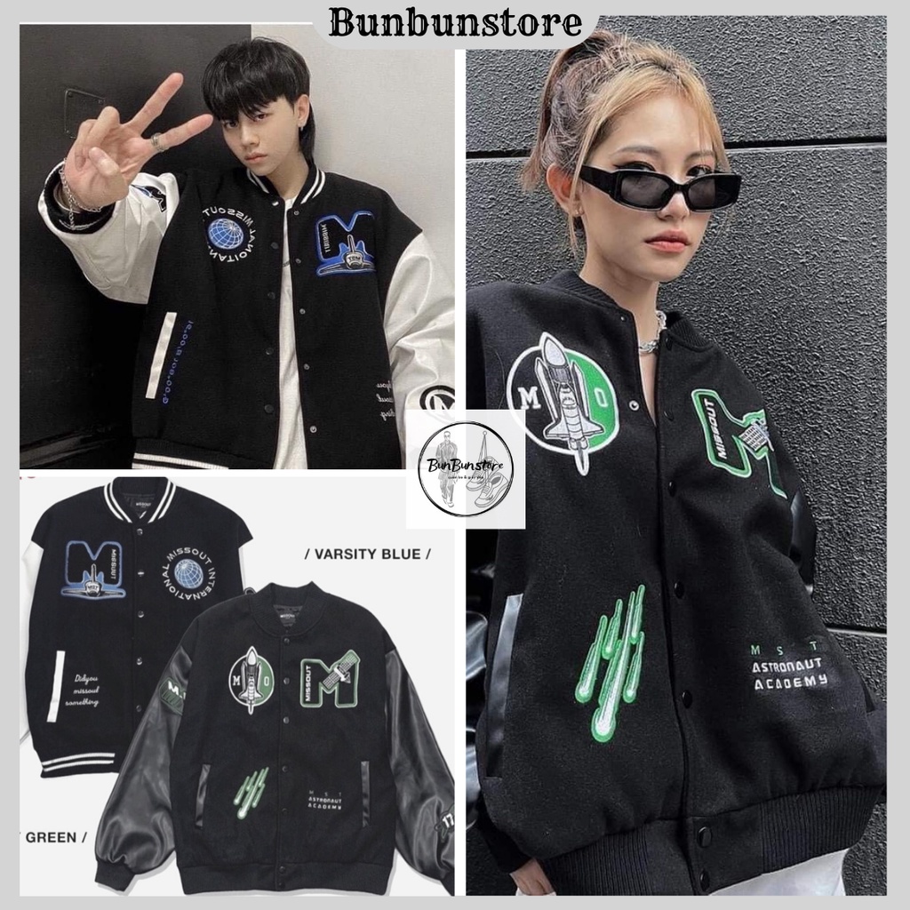Áo Khoác Bomber Chữ M, Áo Khoác Nỉ Phối Tay Da Hàng Cao Cấp 2022