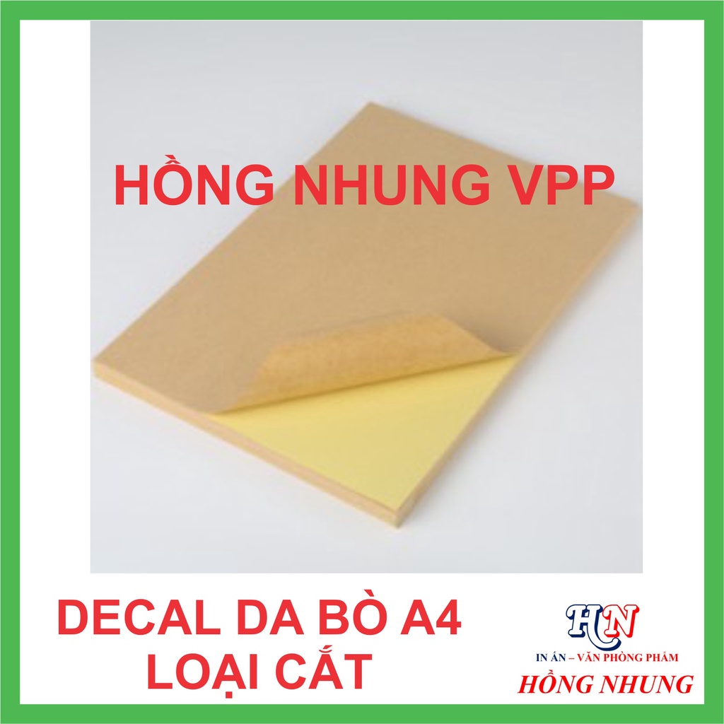 Xấp 100 Tờ Decal A4 Da Bò  - Giúp Bạn In Tem Nhãn, Ghi Chú, Hay Bìa Nhãn Bưu Phẩm
