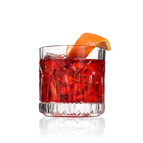 Bộ 6 cốc thủy tinh cao cấp Ocean, ly cốc Double Rock uống whisky 350ml hoa văn kim cương sang trọng - P03661