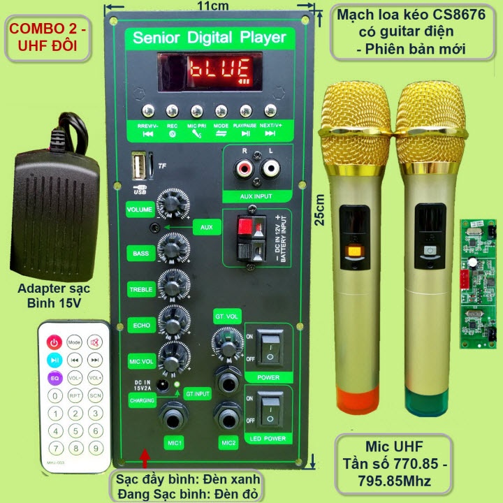 Mạch loa kéo CS8676 kèm micro