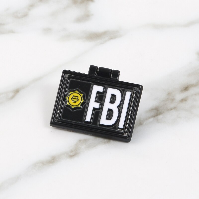 Ghim cài áo họa tiết hoạt hình X-Files FBI Mulder độc đáo