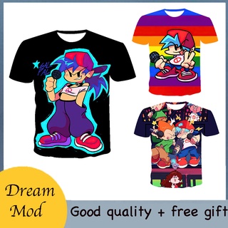 Áo Thun In Hình Nhân Vật Anime Fnf Thời Trang Cho Bé Trai