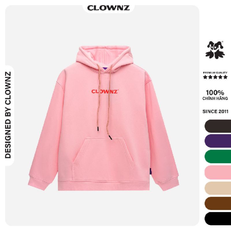 Áo hoodie local brand Clownz Basic trơn V3, 7 màu, vải nỉ bông, unisex nam nữ, form rộng | BigBuy360 - bigbuy360.vn