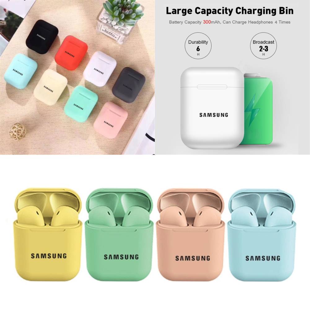 SAMSUNG Bluetooth Tai Nghe Không Dây Tai Nghe Dành Cho Android Ios I12 Inpods Tai Nghe Không Dây Tai Nghe Nhét Tai Apple Pro Ốp Điện Thoại
