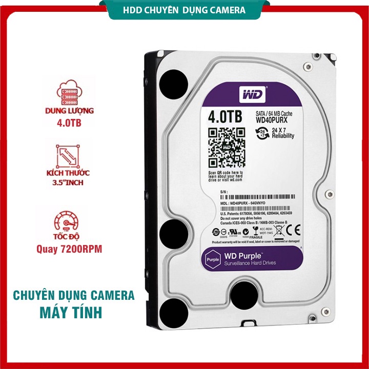 Ổ cứng Chuyên dụng Camera, máy tính 4TB | 3TB | 2TB | 1TB