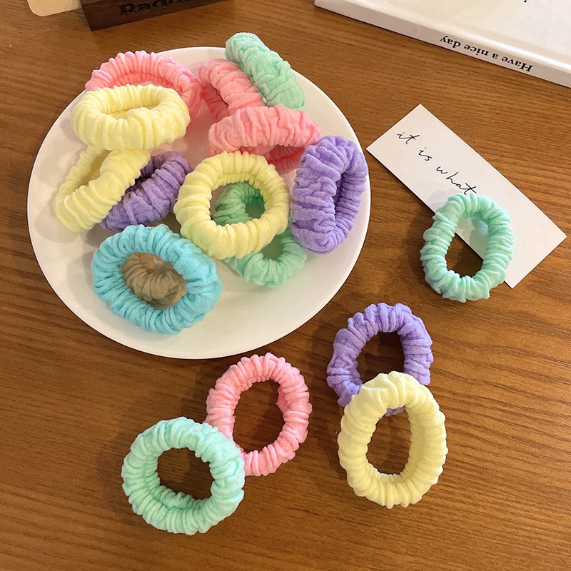 Set 5 Dây Buộc Tóc Co Giãn Hình Cây Kem Dễ Thương Cho Nữ