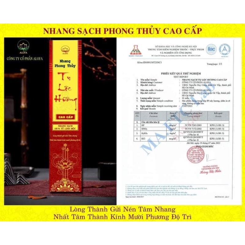 Nhang Sạch Phong Thuỷ Tụ Lộc An Lộc Phát