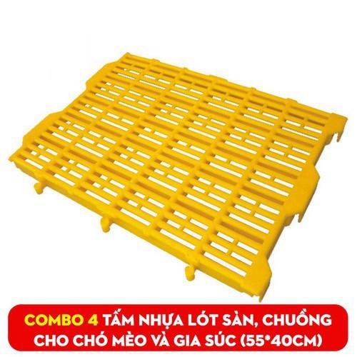 Tấm Nhựa Lót Sàn - Sàn Vàng Cho Chó, Mèo, Lơn Bền Đẹp Kích Thước 55x40x3 cm