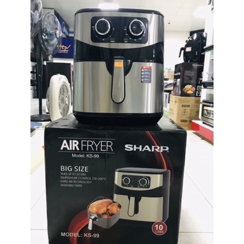 Nồi chiên không dầu Sharp 10l /bảo hành 1 năm.