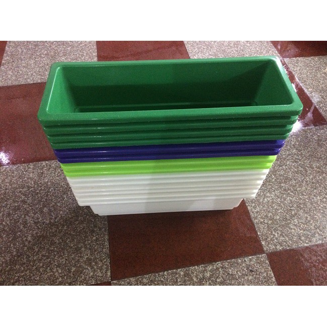 [HOT] Combo 10 chậu nhựa chữ nhật trồng hoa cây cảnh dài 48 cm c/lượng, hg C/ty.