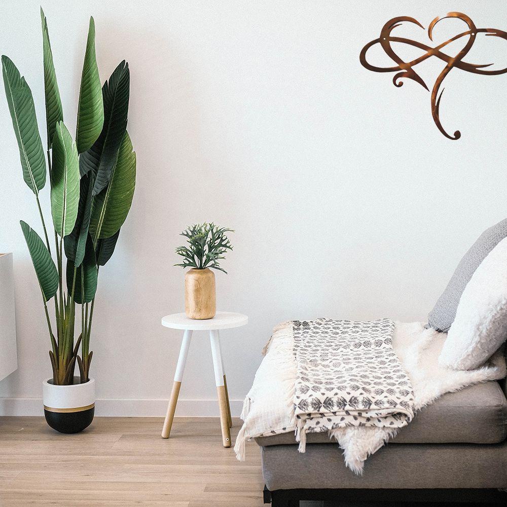 Phụ Kiện Trang Trí Tường Hình Trái Tim Bằng Kim Loại Màu Ngà Độc Đáo