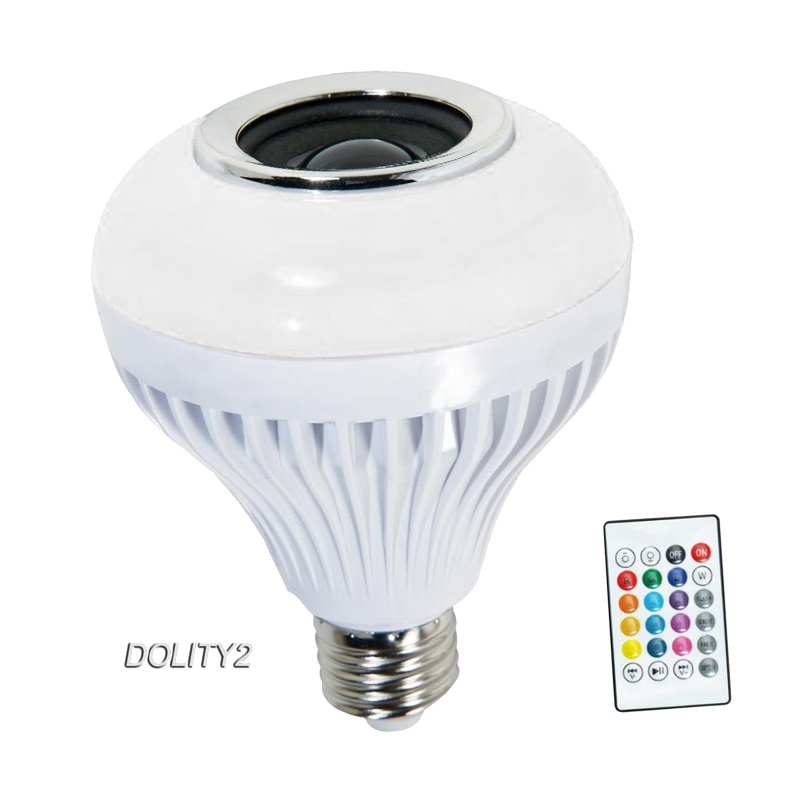 Set 2 Đèn Led Rgb E27 Không Dây Kết Nối Bluetooth Điều Khiển Từ Xa