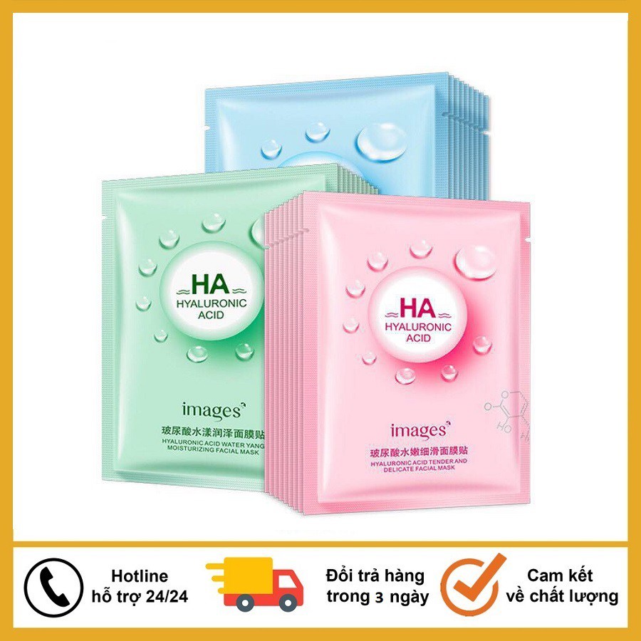 [Mã SRJULY1619 giảm 15K đơn 50K] Mặt nạ giấy dưỡng trắng da mụn cấp ẩm nội địa trung HA Images