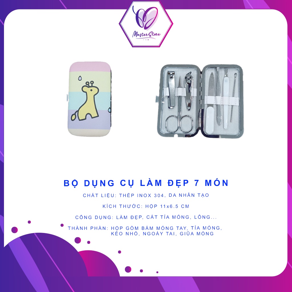 Bộ bấm móng tay kèm nhíp, kéo, lấy khóe, lấy ráy tai Master Store