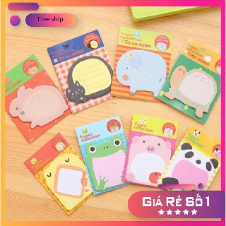 (sale) Giấy Nhớ Giấy Ghi Nhớ Giấy Ghi Chú Giấy Note Động Vật Dễ Thương Siêu Cute