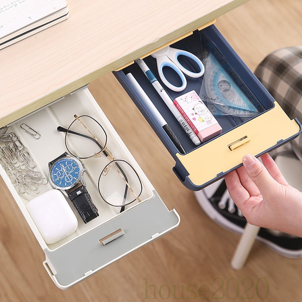 Ngăn kéo tự dính để gắn dưới bàn tiện dụng và bền
