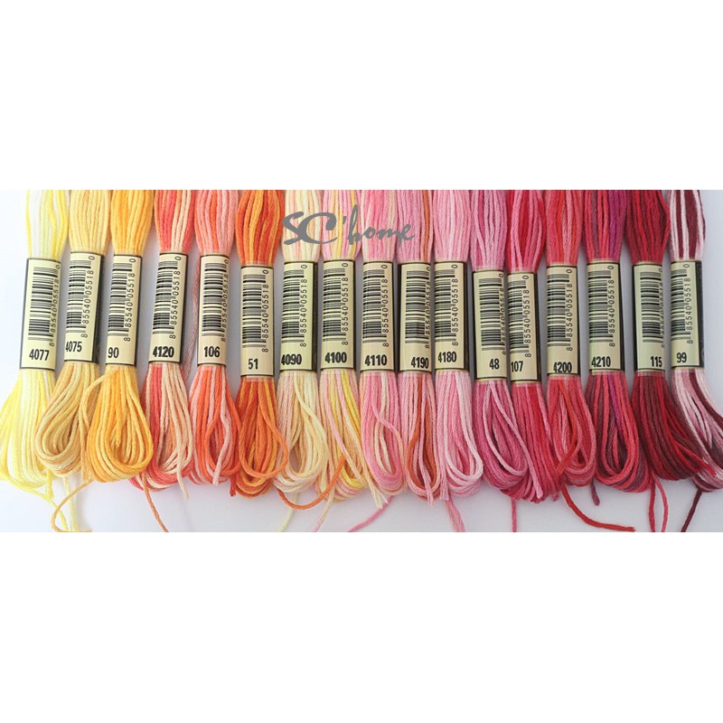 Chỉ thêu cotton màu loang Airo