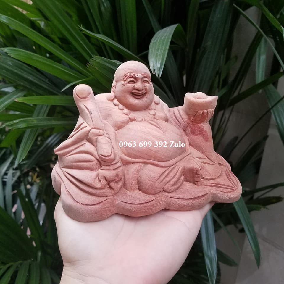 Tượng phật di lặc gỗ xá xị vàng thơm ngát mùi hương