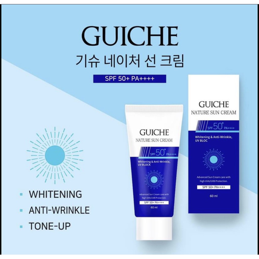 Kem chống nắng cho mặt GUICHE NATURE SUN CREAM Chính Hãng chăm sóc da trắng da